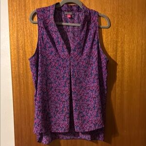 Vince Camuto Purple Sleeveless Blouse